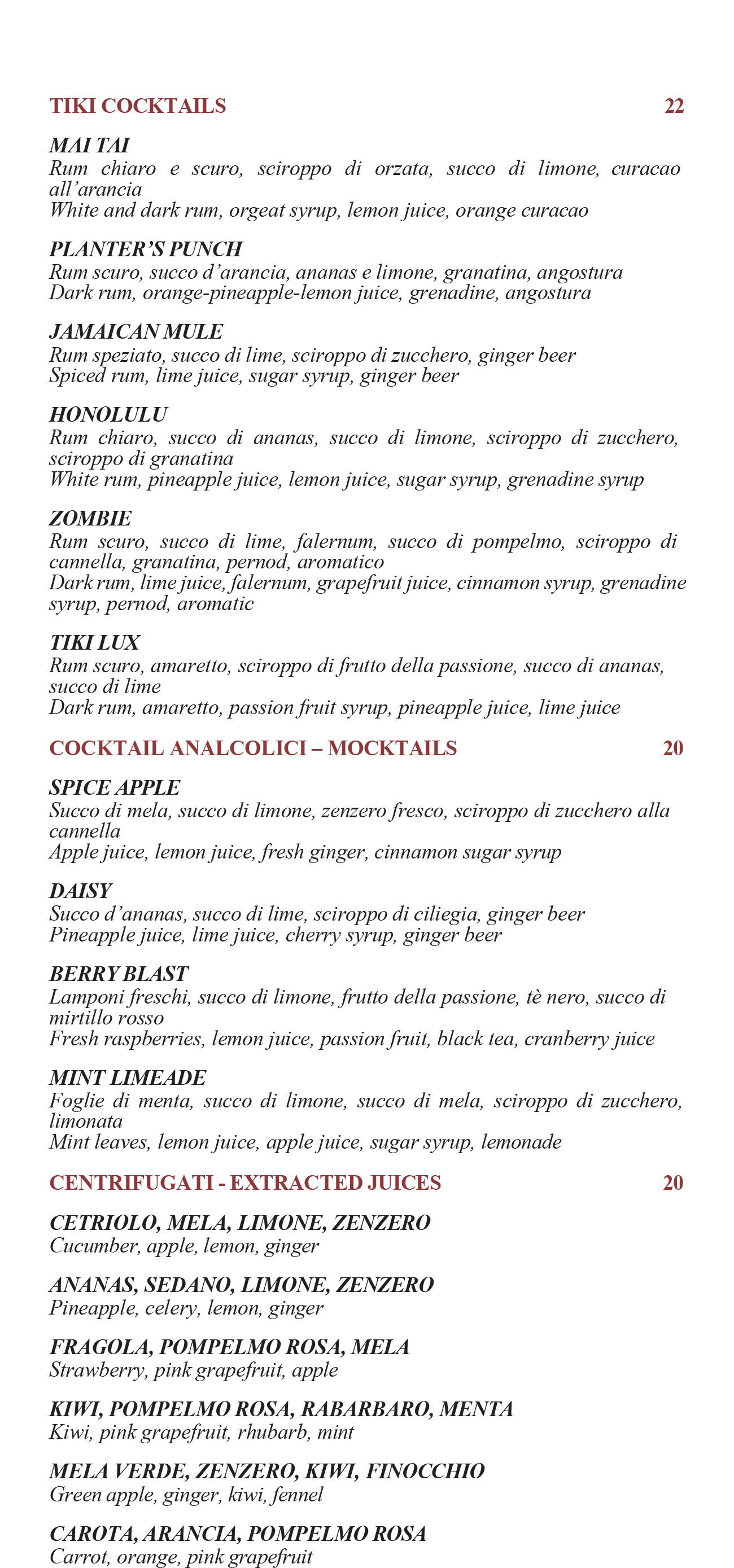L'Orangerie bar menu page 3