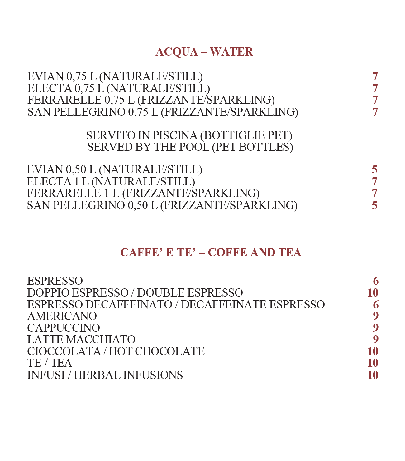 L'Orangerie bar menu page 7